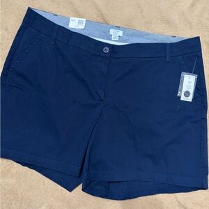 NWT Crown & Ivy Caroline Curvy Fit Shorts - Navy Blue - Size 20W